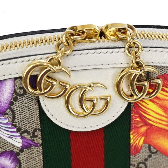 Gucci Gg Pattern Ophidia Flora Shoulder #81748G10B - Picture 12 of 15